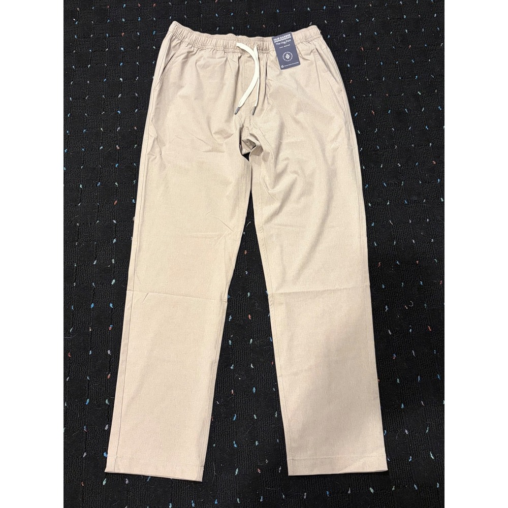 Fair Harbor The One Pant Mens Medium Tan Khaki Recycled Performance Chino Jogger